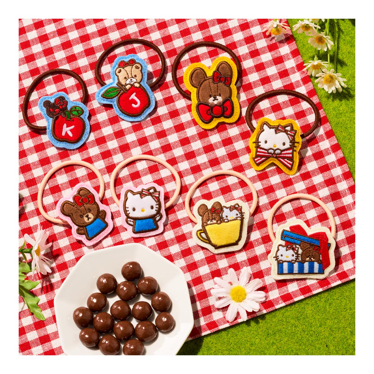くまのがっこう×ハローキティ ぬいゴム＆チョコボーロ（10個入り）